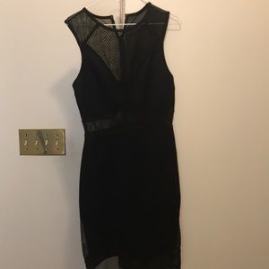 Express black mesh dress